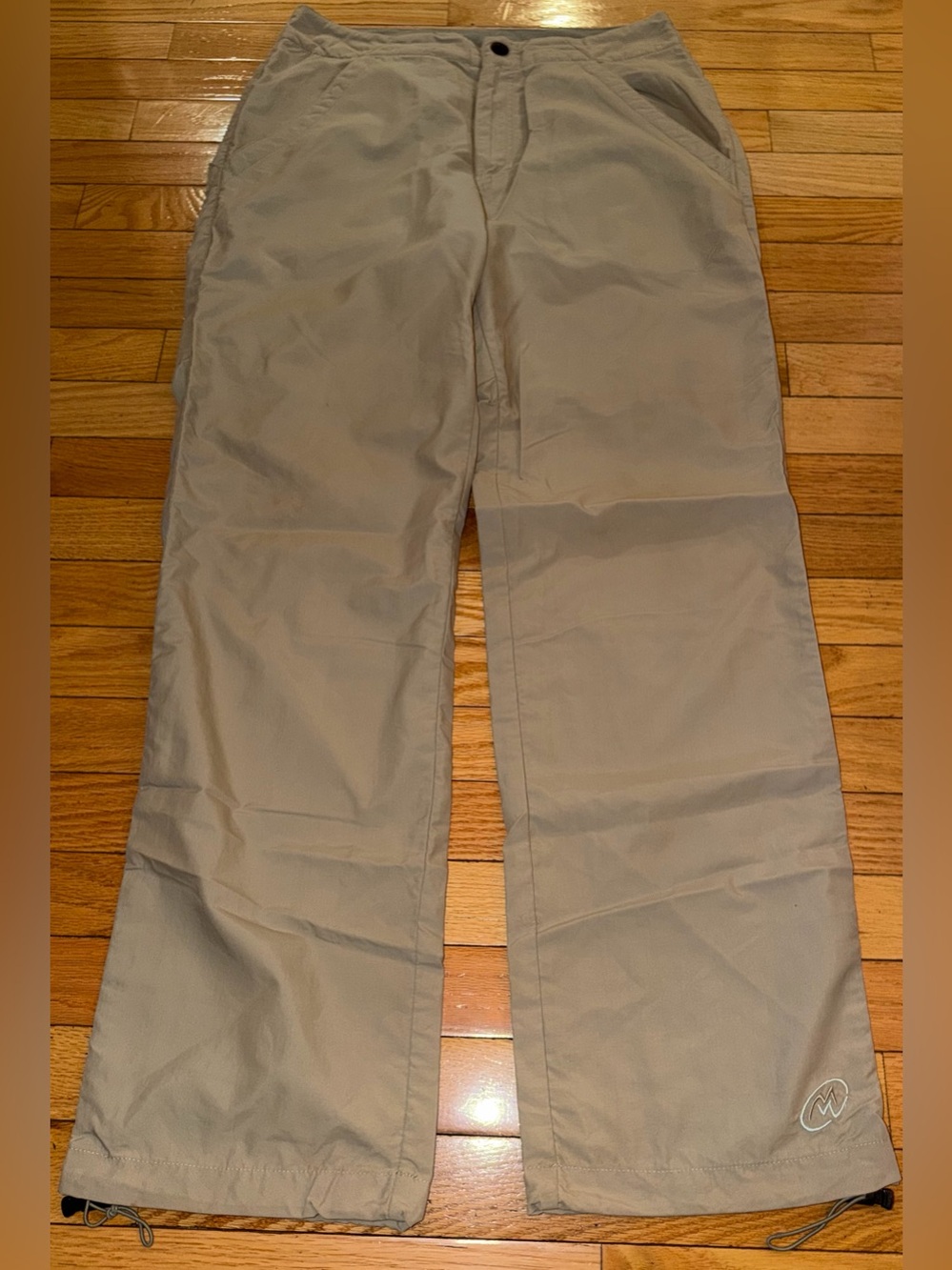 Cloudveil Khaki Outdoor Hiking Trail Nylon Lightweight Bungee Leg Pants Womens 8
